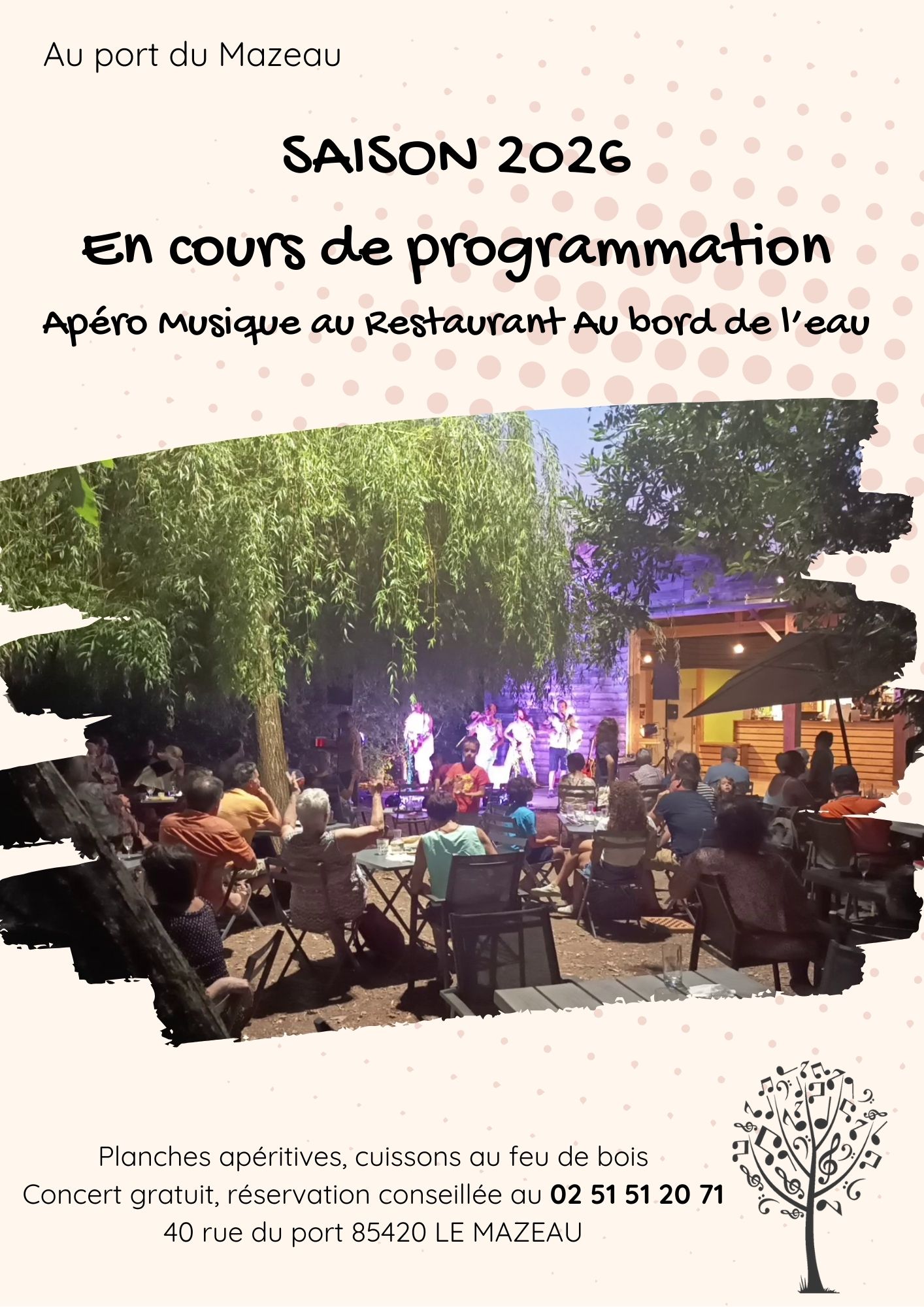 Les concerts de la saison 2026 sont en cours de programmation