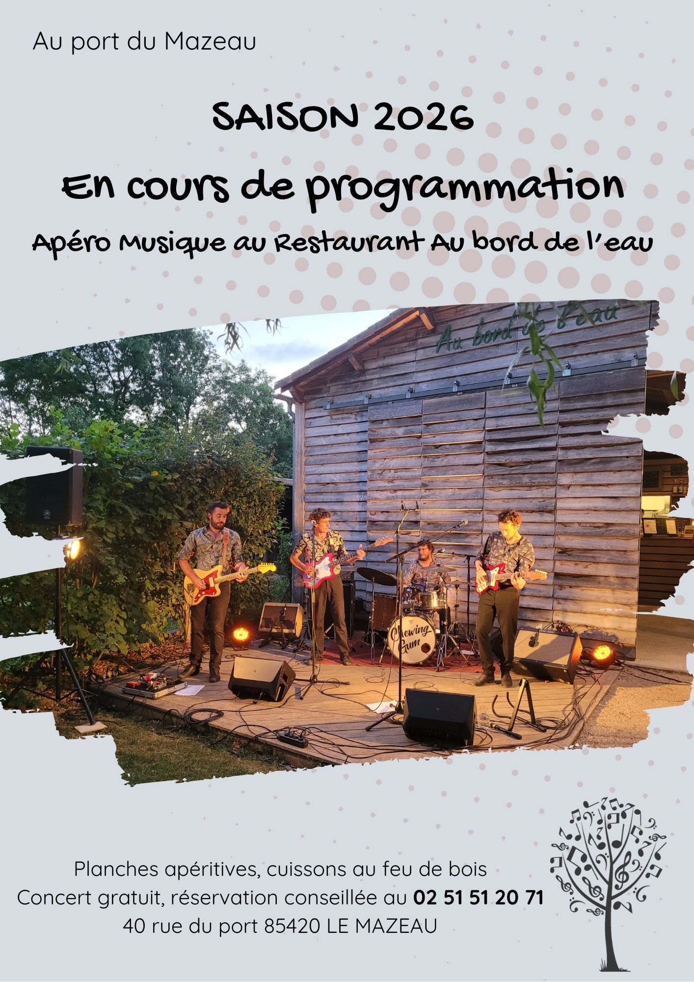 Les concerts de la saison 2026 sont en cours de programmation